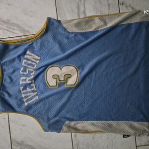 Blue and White Basketball Jersey